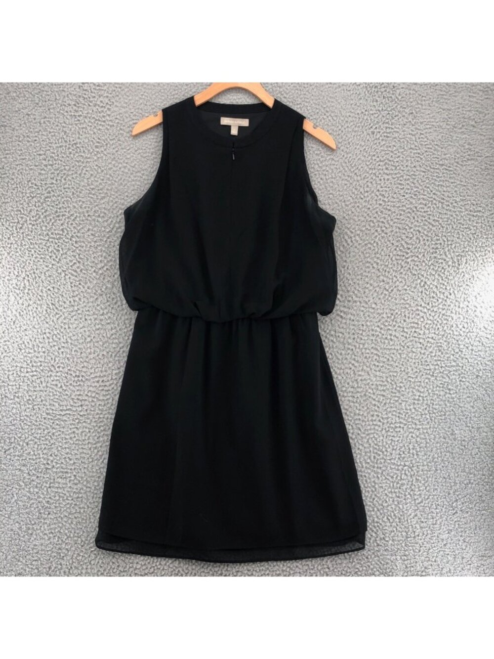 Banana Republic Dress Womens 6 Black Chiffon Mini Ruched Tank Blouson Sleeveless